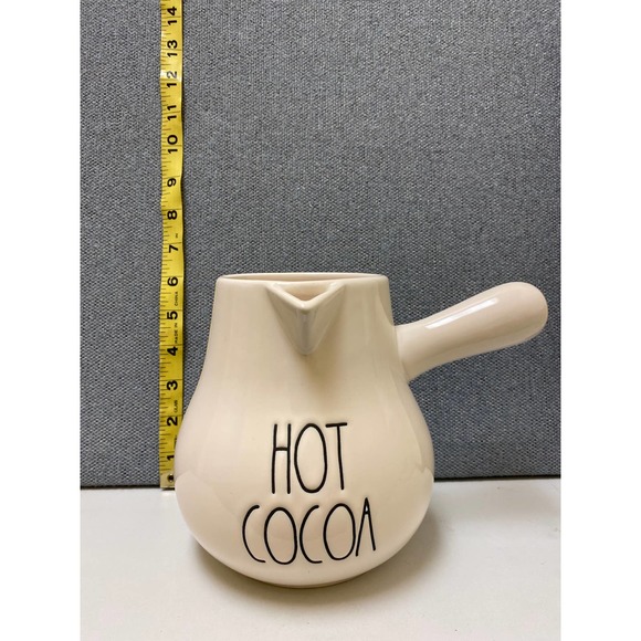 Rae Dunn Artisan Collection by Magenta HOT COCOA pitcher with handle and spout - Picture 5 of 7